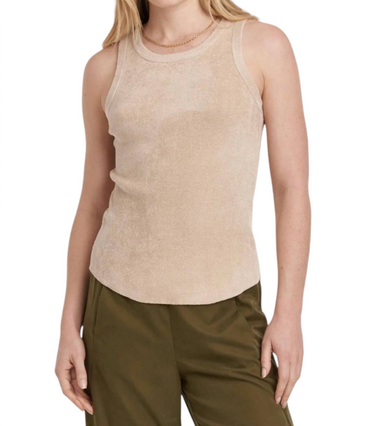 

Топ Cora Ribbed Tank Top бежевого цвета Another Love