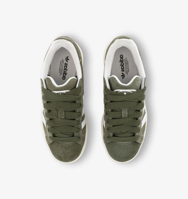 Низкие замшевые кроссовки Campus 00s Adidas, белый — фото 2
