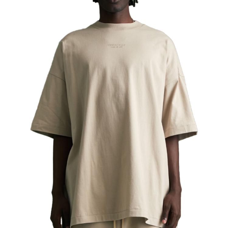 Футболка Fear Of God Essentials, Дымчато-серый/Серебристо-серый — фото 4