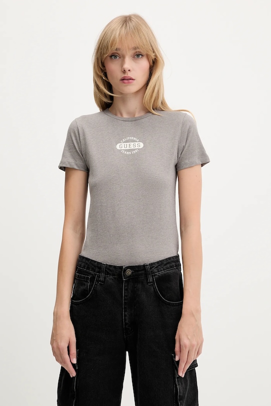 

Хлопковая футболка Guess Jeans, серый