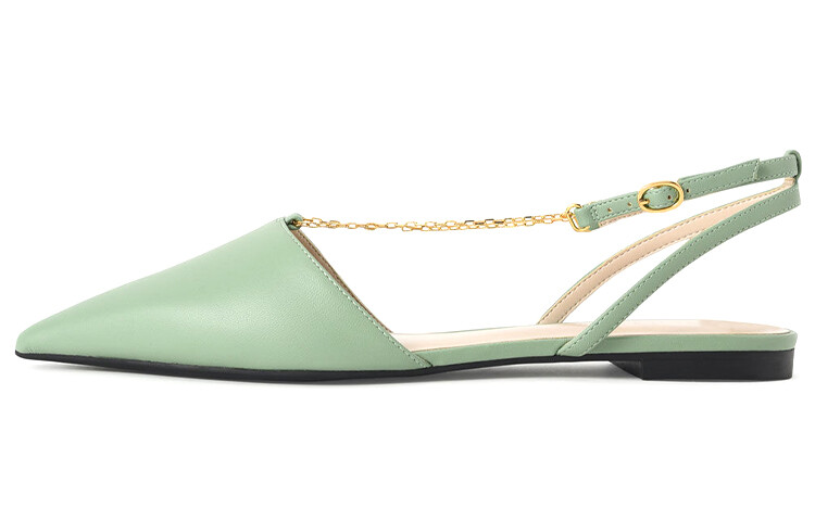 

Туфли на платформе женские низкие зеленые Charles&Keith