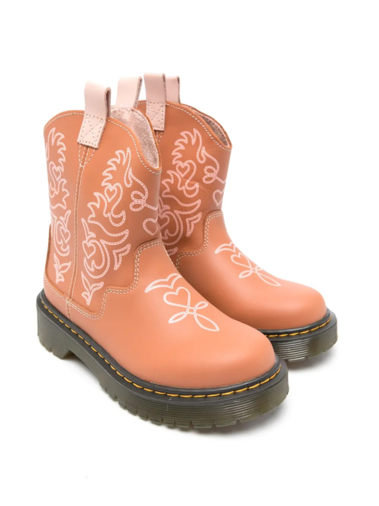 

Ботинки Стрикстона Dr. Martens Kids, коричневый