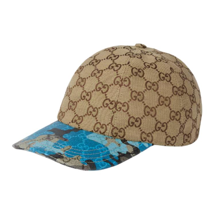 

Gg Canvas Baseball Hat GUCCI, бежевый/темно коричневый