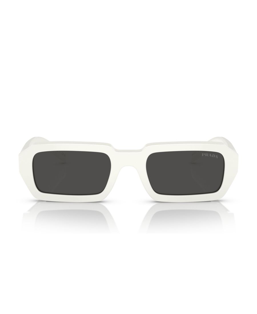 Женские солнцезащитные очки Symbole Geometric, PR A12S PRADA, White — фото 2