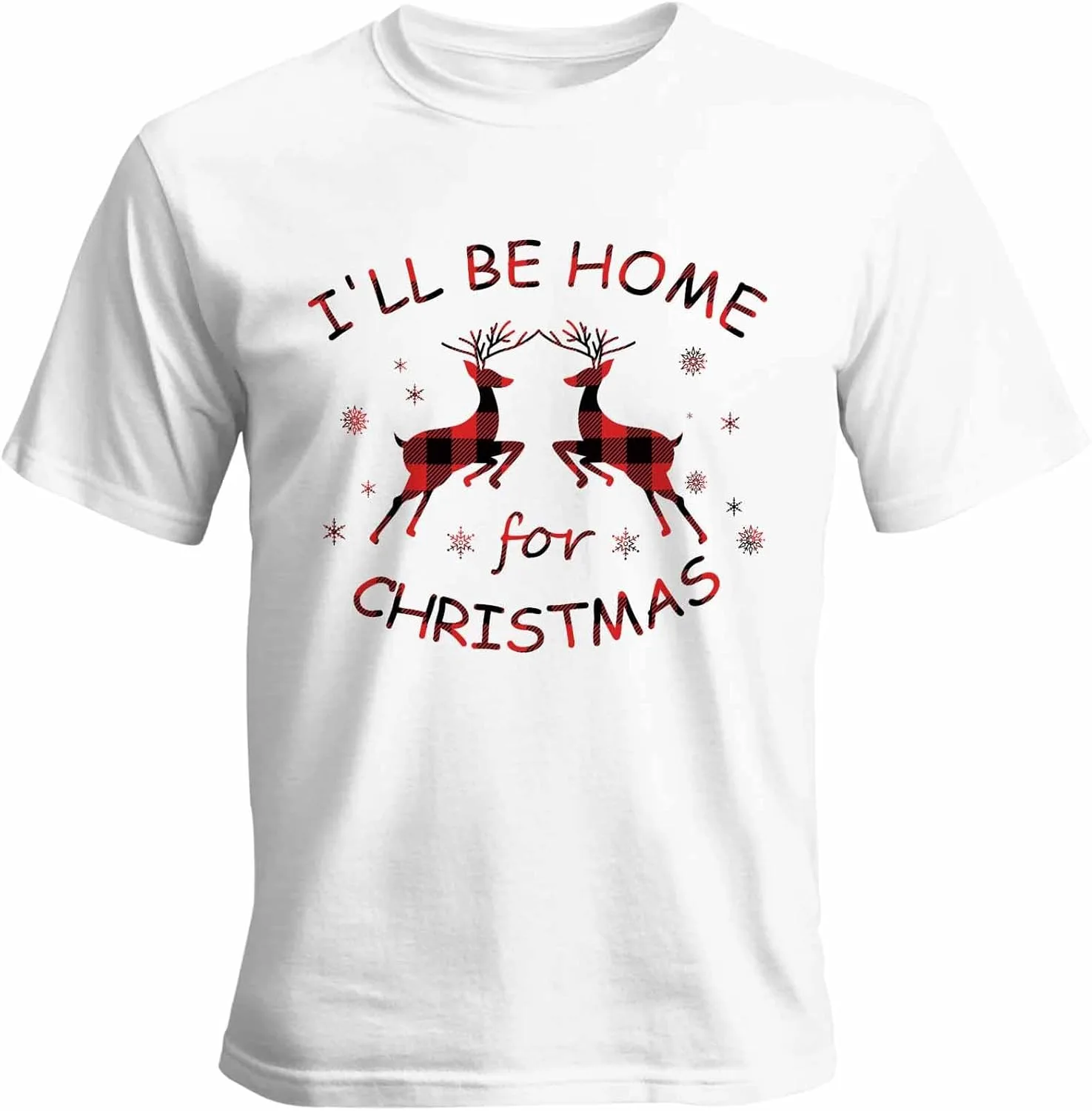 

Футболка мужская с рождественским принтом FANKIGETEBA