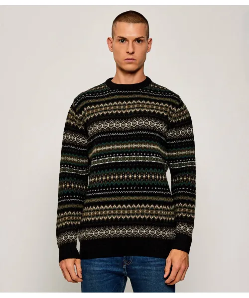 

Шерстяной свитер Isle Crew Regular fit Barbour, мультиколор