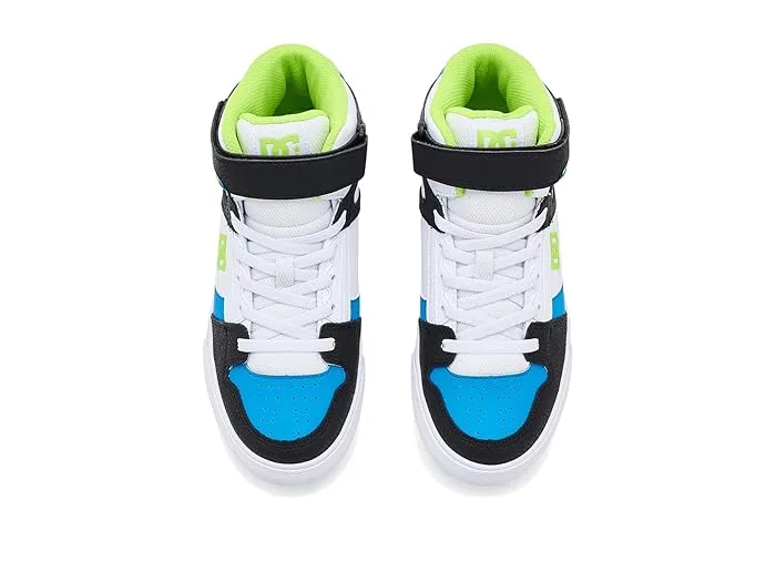 Кроссовки высокие с липучкой Pure Hi Top EV DC Kids, White/Blue/Black/Green — фото 3
