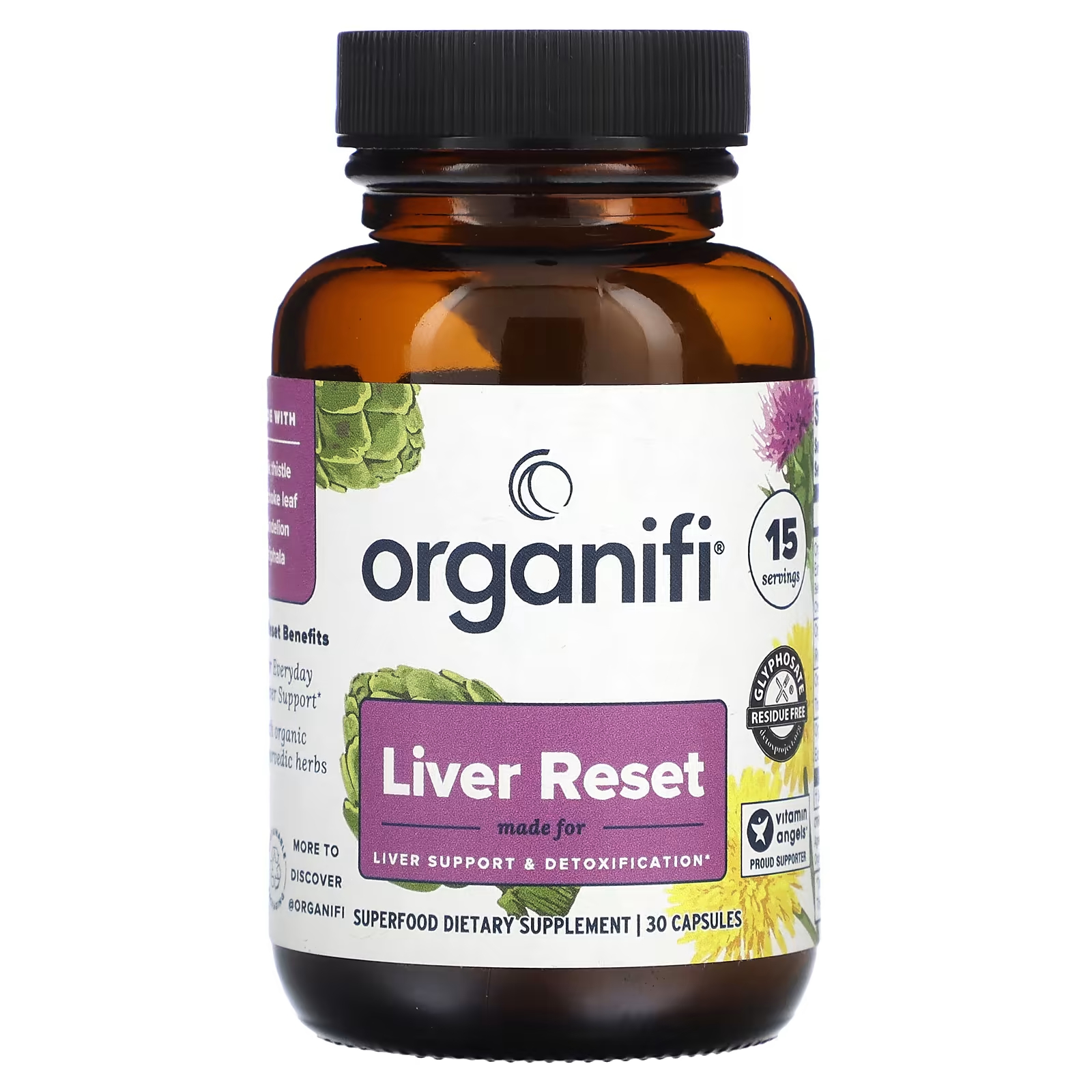 

Комплексное средство Organifi Liver Reset для печени, 30 капсул