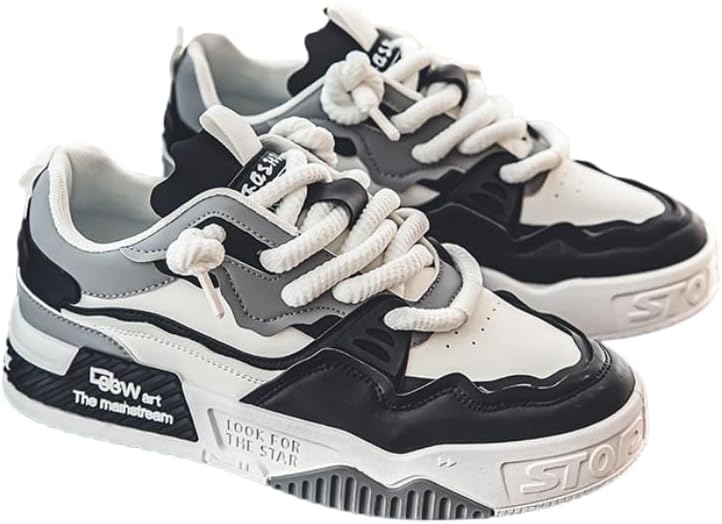 

Мужские стильные кроссовки HCHCTRY с цветными вставками для скейтборда, уличный стиль, удобные, нескользящие, с прочной толстой подошвой, подходят для активного отдыха на улице, черный