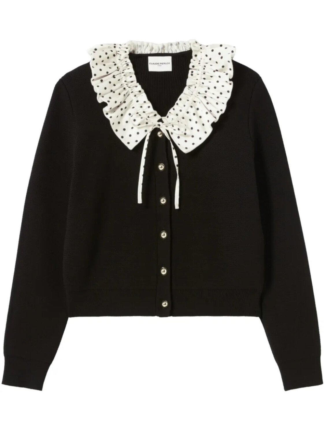 

Claudie Pierlot кардиган с контрастным воротником, черный