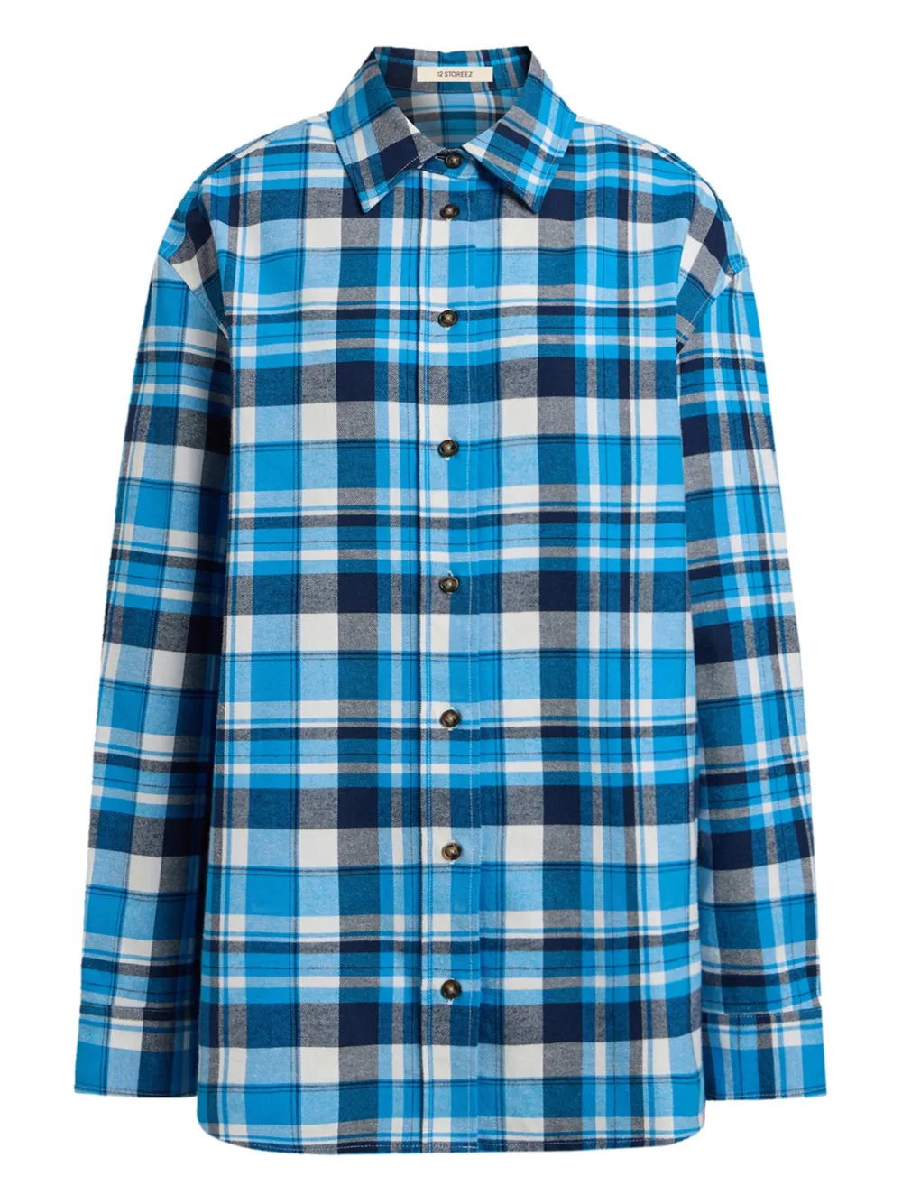 

Фланелевая рубашка в клетку 12 STOREEZ, синий