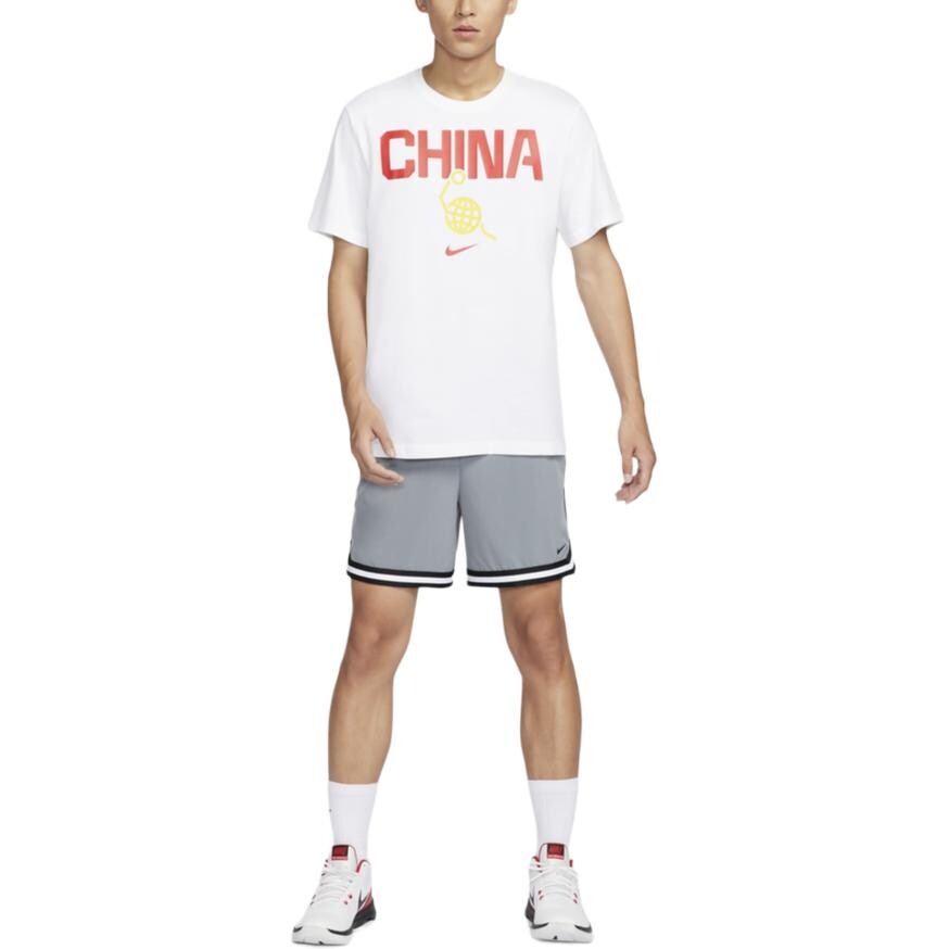 Футболка мужская белая/белая/желтая/красная комета Nike, красный — фото 3