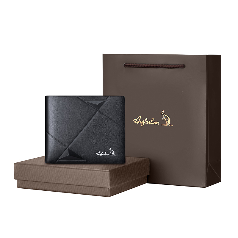 

AUGTARLION Кожаный картхолдер для мужчин черный, Black[Coffee Box]