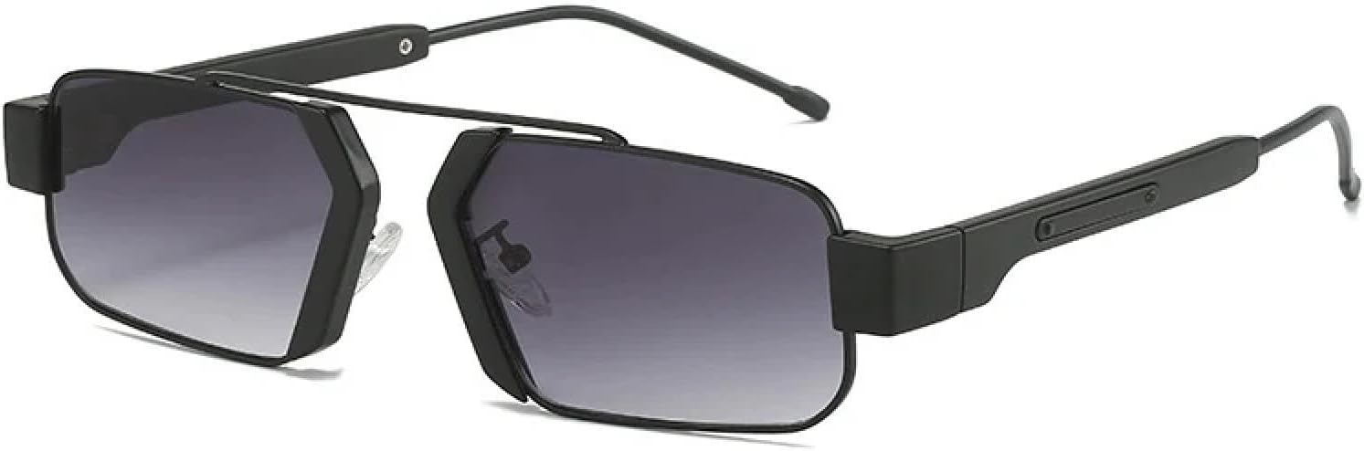 

Ретро-очки класса люкс из металла, маленькие, для женщин и мужчин, модные, стильные, для активного отдыха и путешествий, с защитой от УФ-излучения UV400 TKKTLLT, Black Gradient Gray