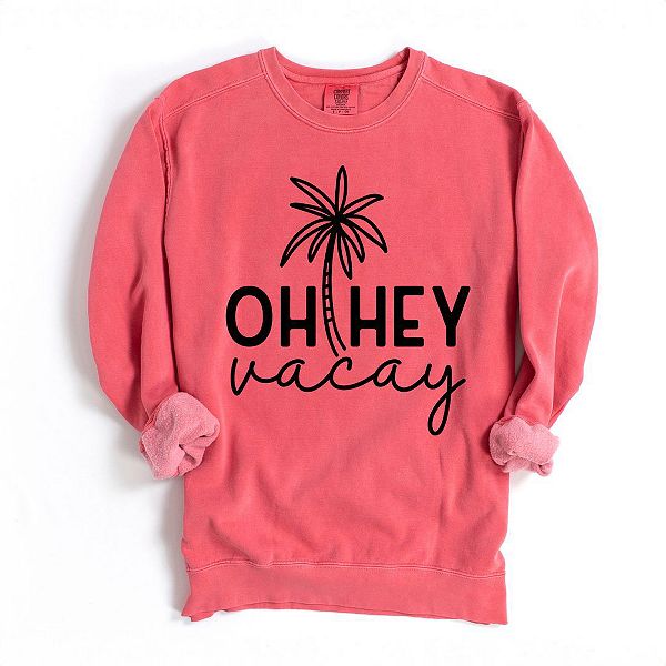 

Худи с эффектом поношенности Hey Vacay с пальмой Simply Sage Market, Watermelon