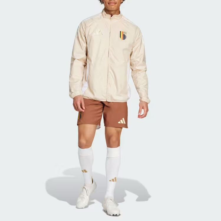 Бельгия Куртка мужская бежевая Adidas, цвет Apricot — фото 2