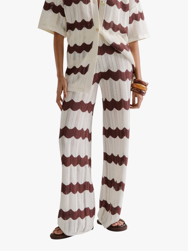 

Keily брюки с шевронным узором Malina, Brown/White