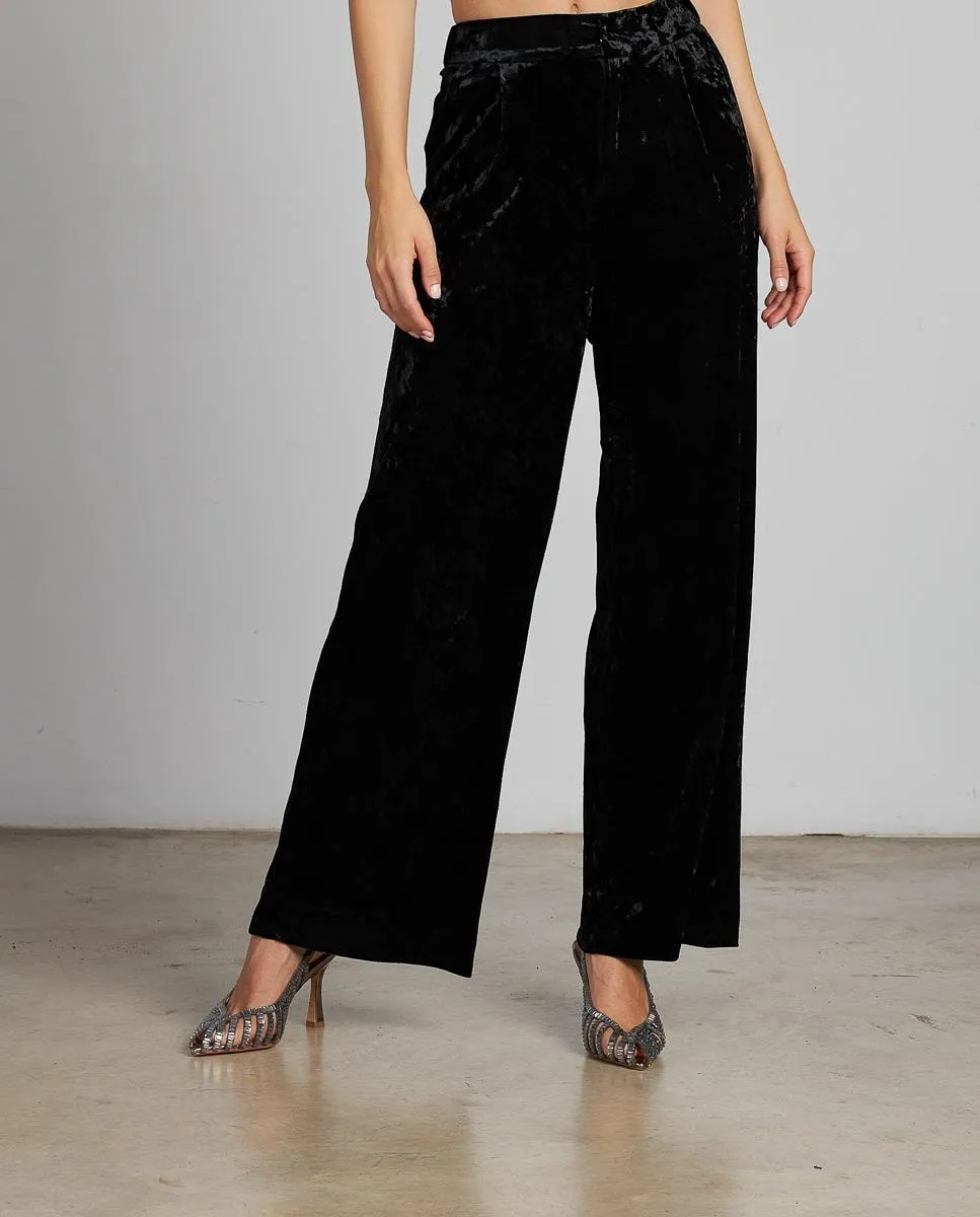 

Женские прямые вельветовые брюки с застежкой-молнией Alma en Pena, черный