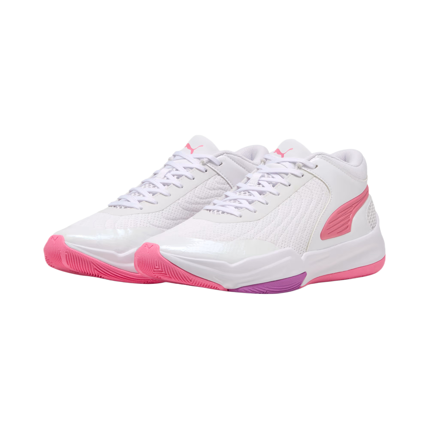 Кроссовки для баскетбола Court Pro Unisex PUMA, белый/розовый — фото 3