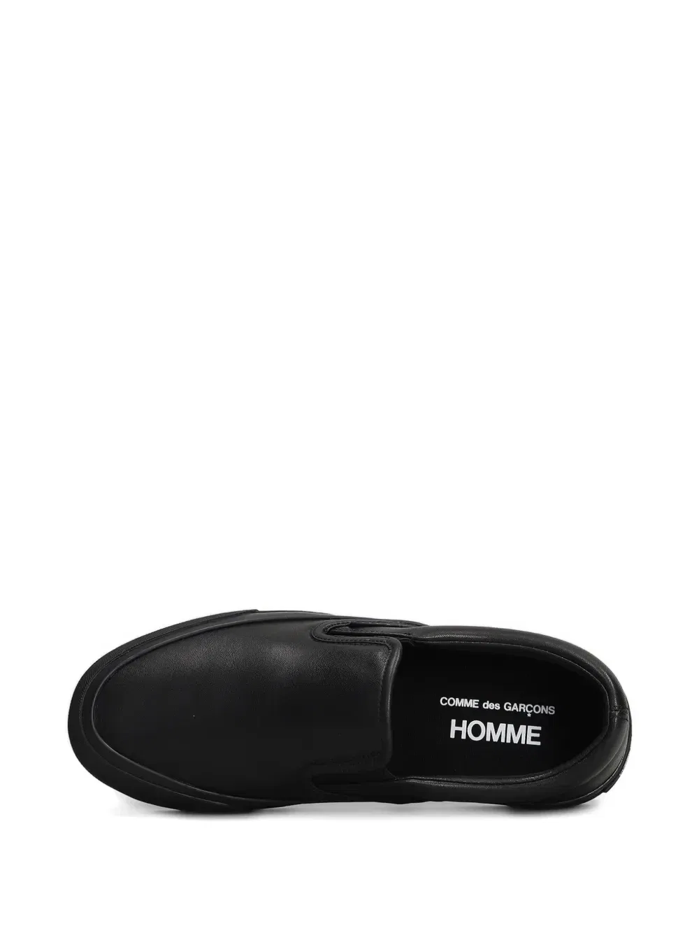 Кожаные слипоны-кеды Steer Comme Des Garçons Homme, черный — фото 4