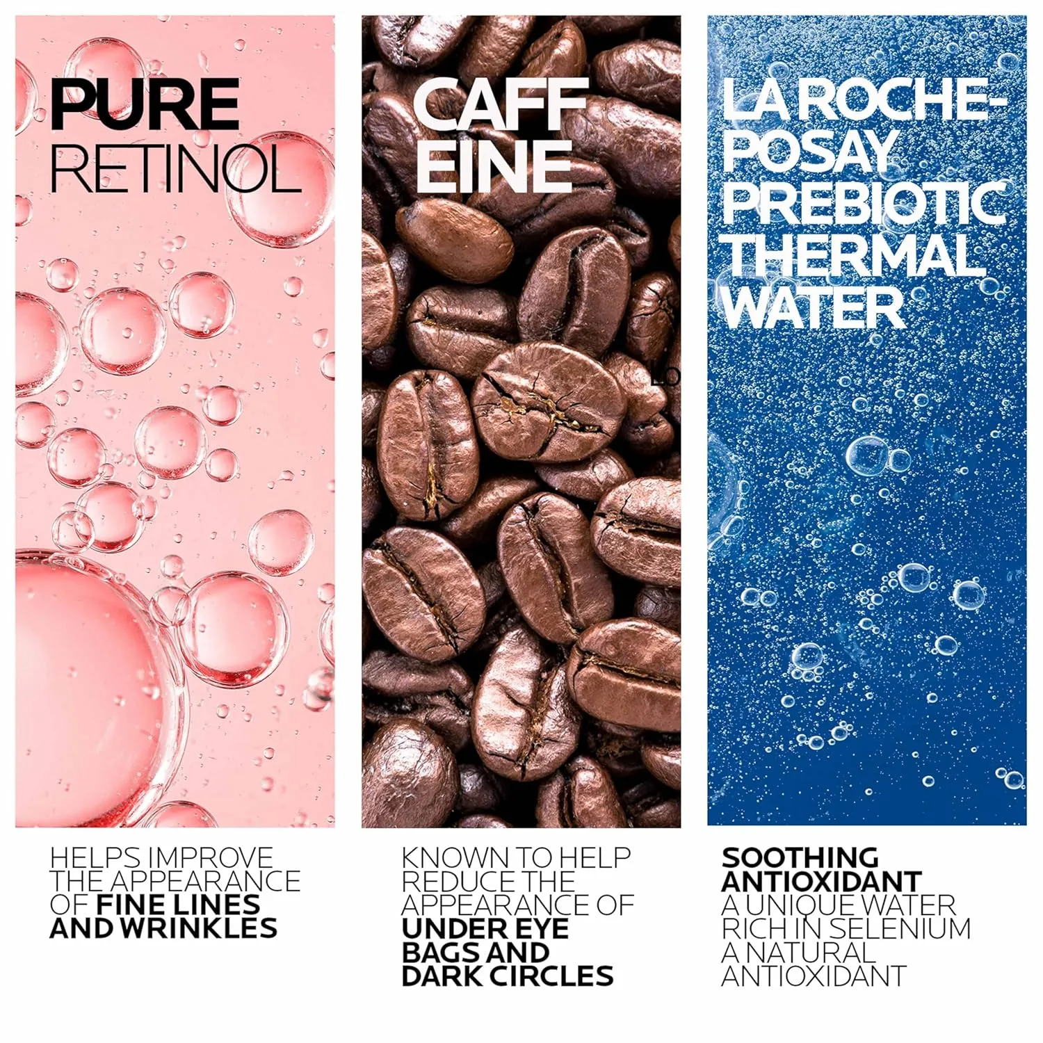 Крем для глаз La Roche-Posay Redermic R Eyes с ретинолом, антивозрастной крем для уменьшения морщин и темных кругов под глазами с чистым ретинолом и кофеином, 140 мл (1 упаковка). — фото 3