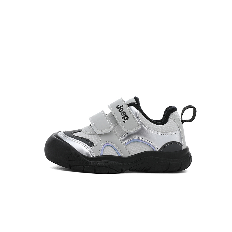 

Низкие детские повседневные кроссовки для детей от 3 до 7 лет Jeep, светло-Star серый/Obsidian черный[Thin Cotton]