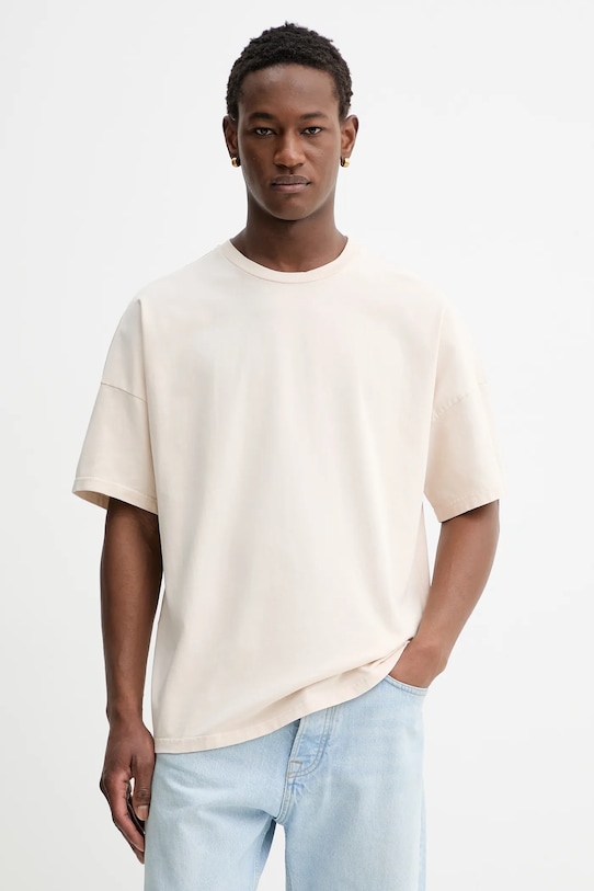 

Хлопковая футболка American Vintage, бежевый