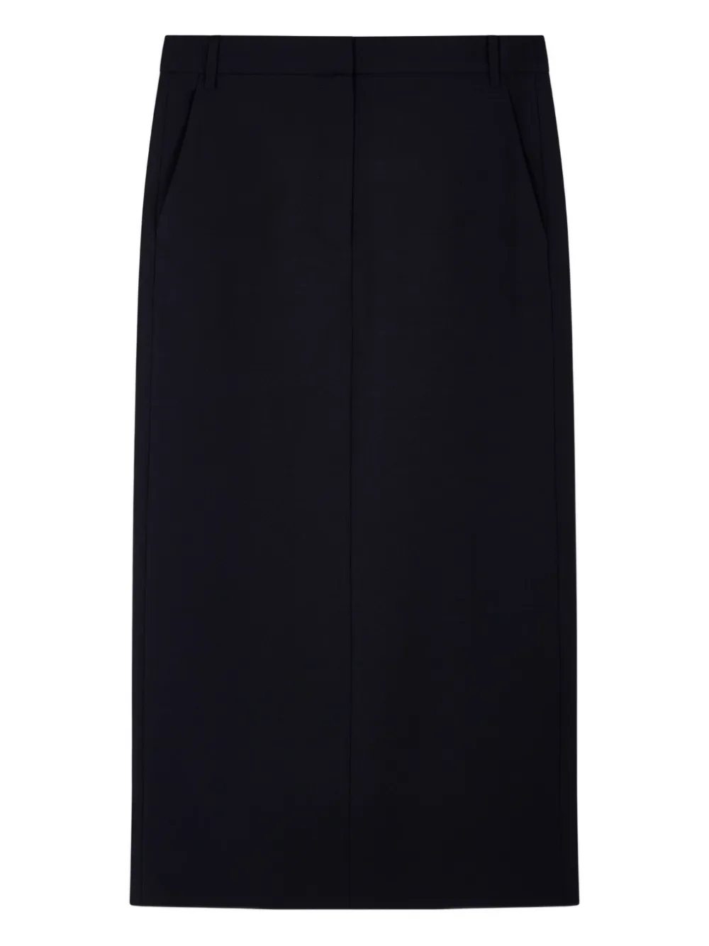 

Миди-юбка с разрезом сзади Tibi, синий