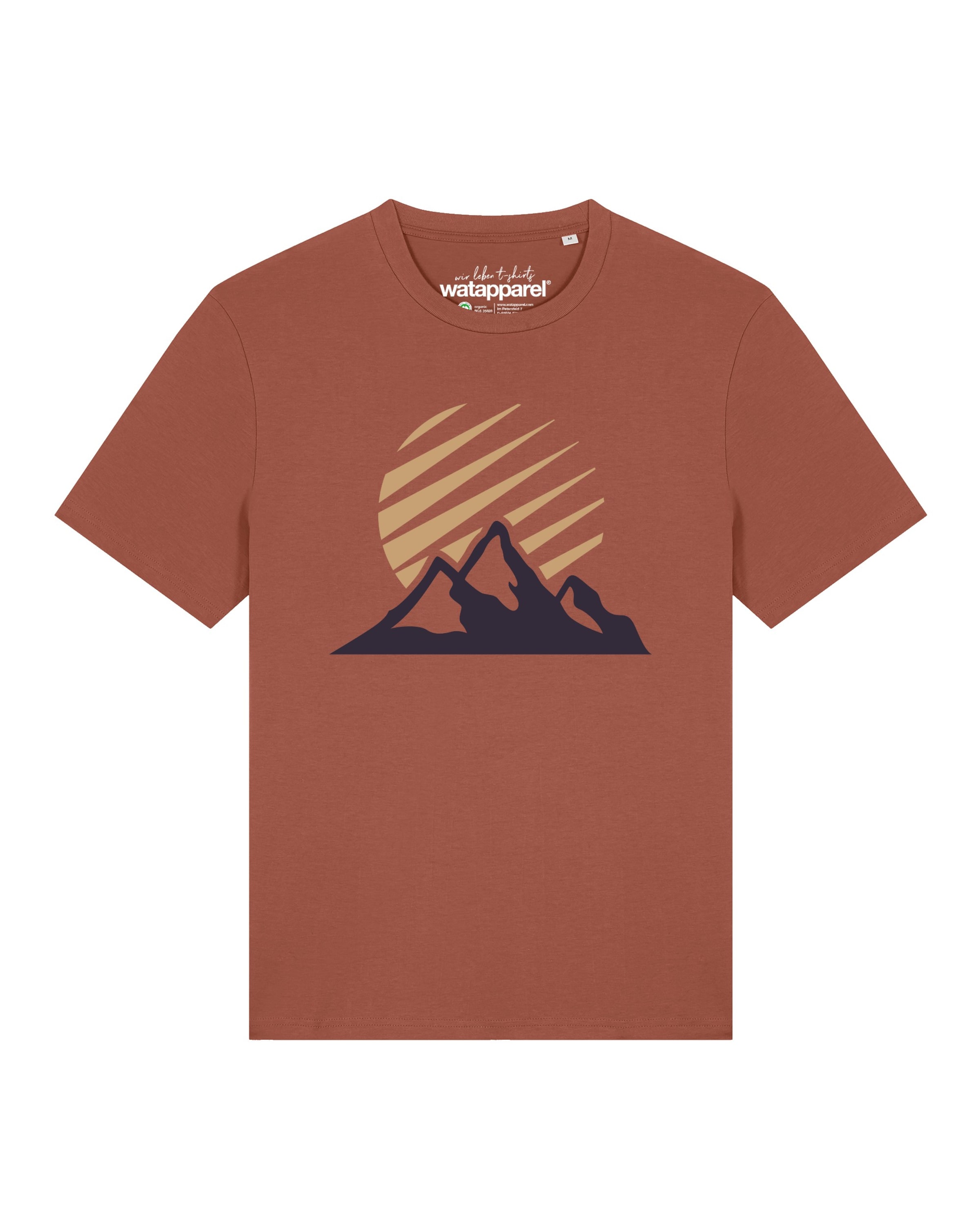 

Watapparel Футболка 'Mountain and Sun' в цвете Rusty Red