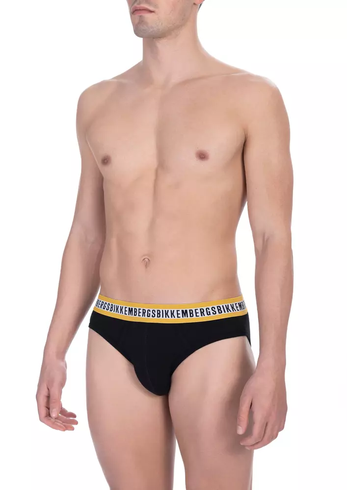 

Черные хлопковые мужские трусы Bikkembergs