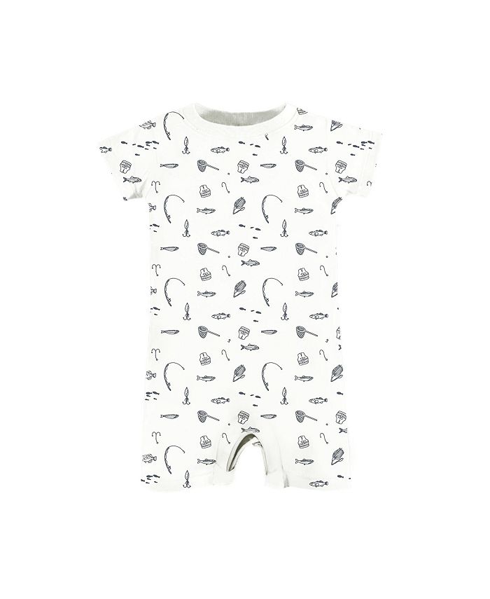 

Унисекс весенний короткий комбинезон для малышей - Baby gunamuna, белый