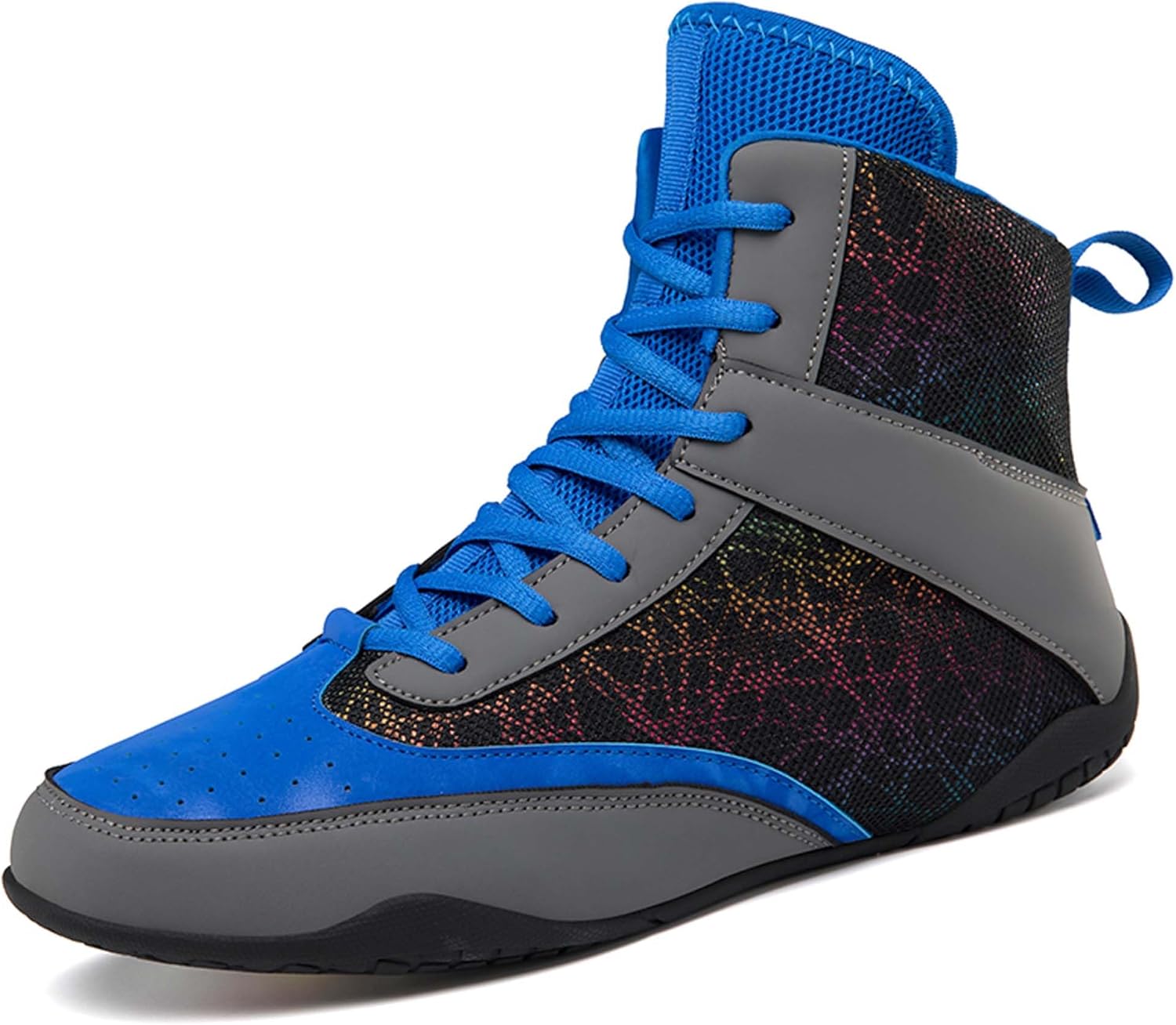 

Профессиональные мужские боксерские ботинки, детские противоскользящие дышащие боксерские и борцовские ботинки, легкие и удобные боксерские и борцовские ботинки, обувь для фитнеса и тренировок для взрослых Duagl, синий