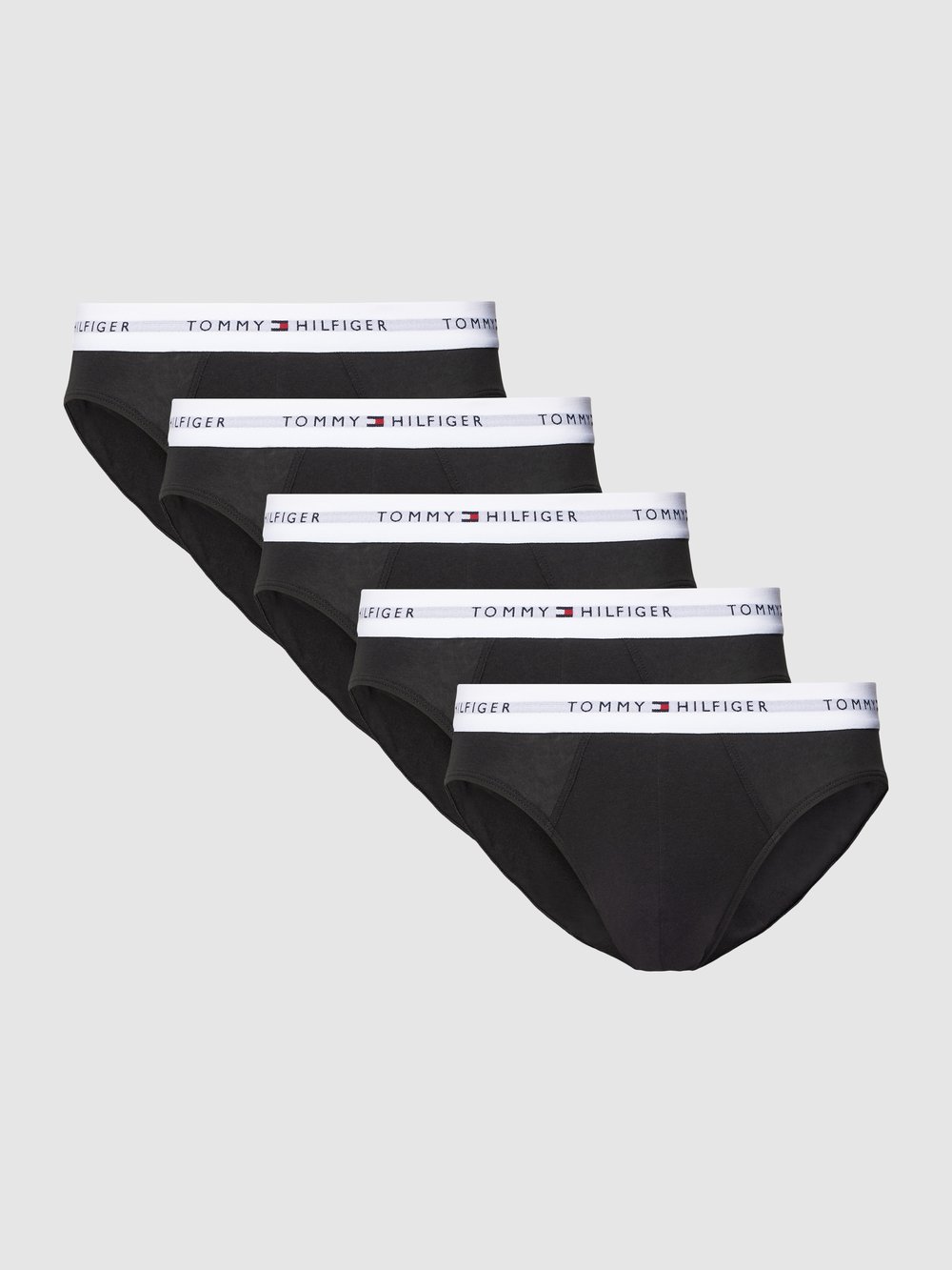 

Трусы с логотипом на поясе в упаковке 5 шт Tommy Hilfiger, черный