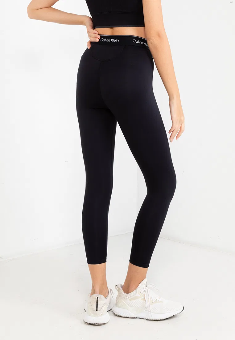 Леггинсы для фитнеса 7/8, Calvin Klein Sport, черный — фото 2