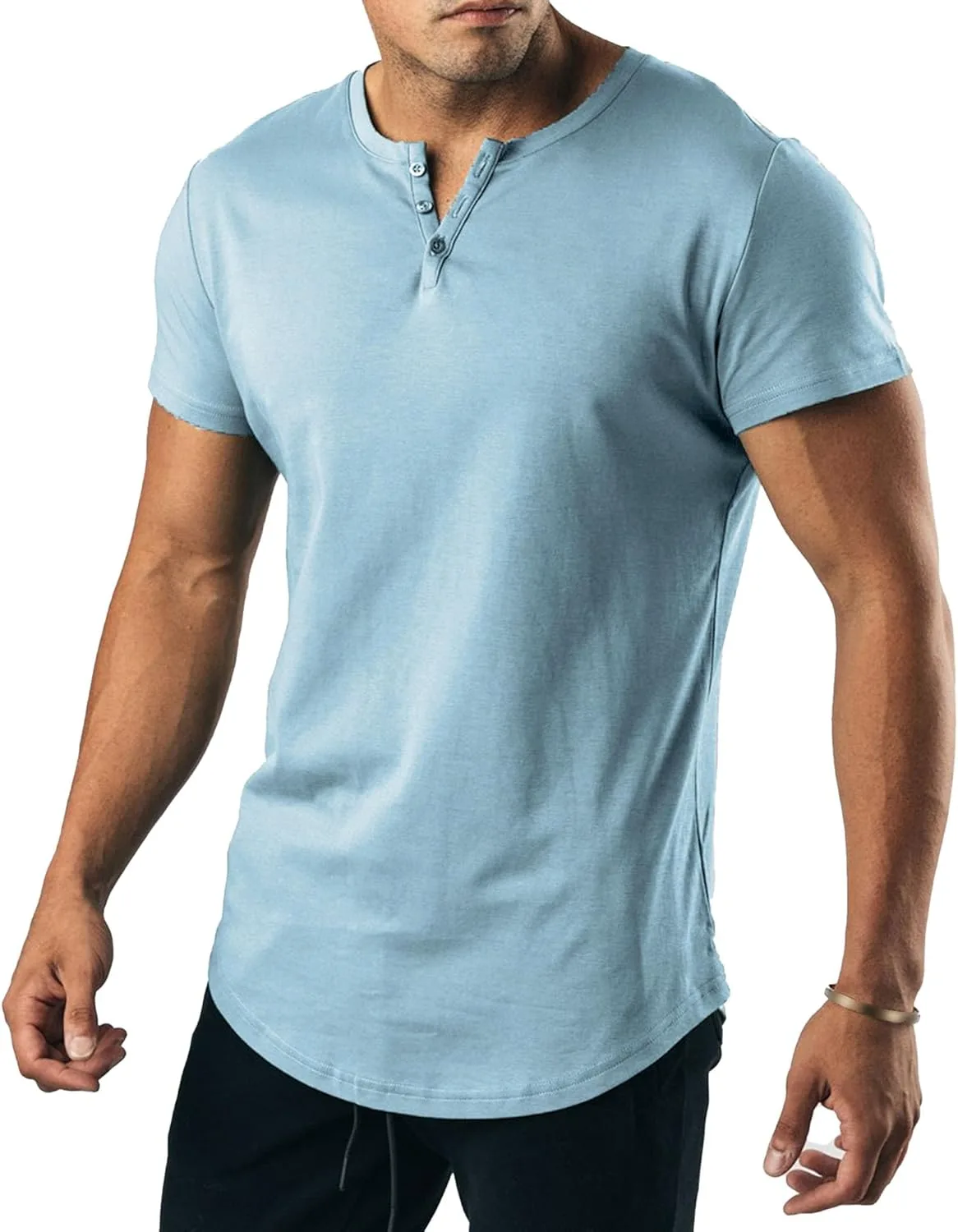 

Мужская хлопковая футболка-поло Casual Stretch Muscle Tee SWJGLITTR
