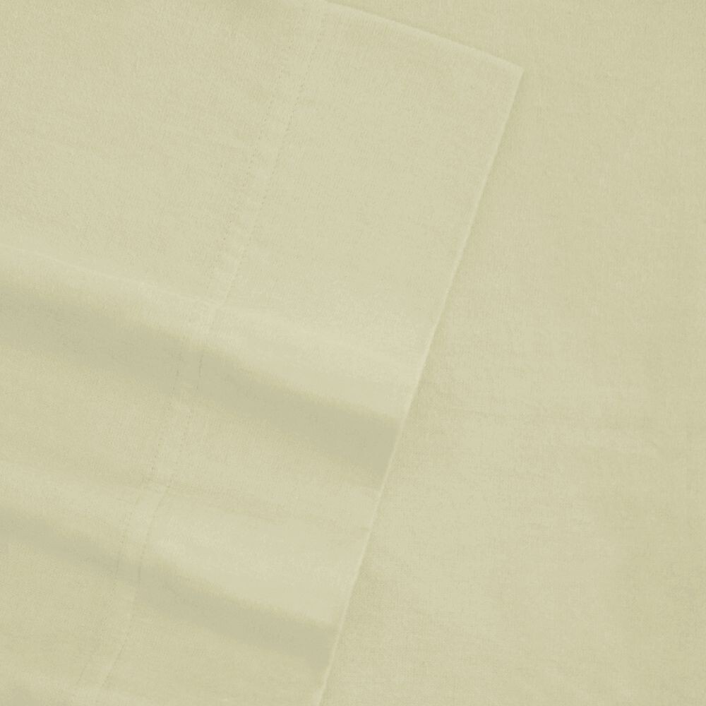 

Однотонный плоский простынь большого размера Tribeca Living Flannel, цвет Ivory