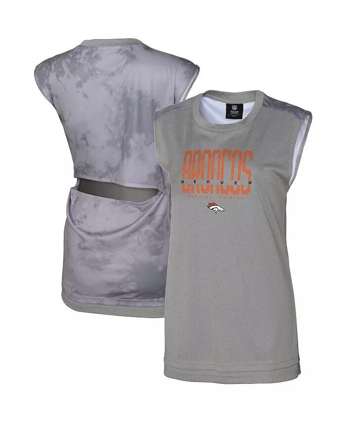 

Женская серая майка Denver Broncos No Sweat Outerstuff