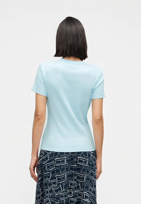 Облегающая футболка с круглым вырезом, базовая футболка Tommy Hilfiger, Keepsake Blue — фото 3