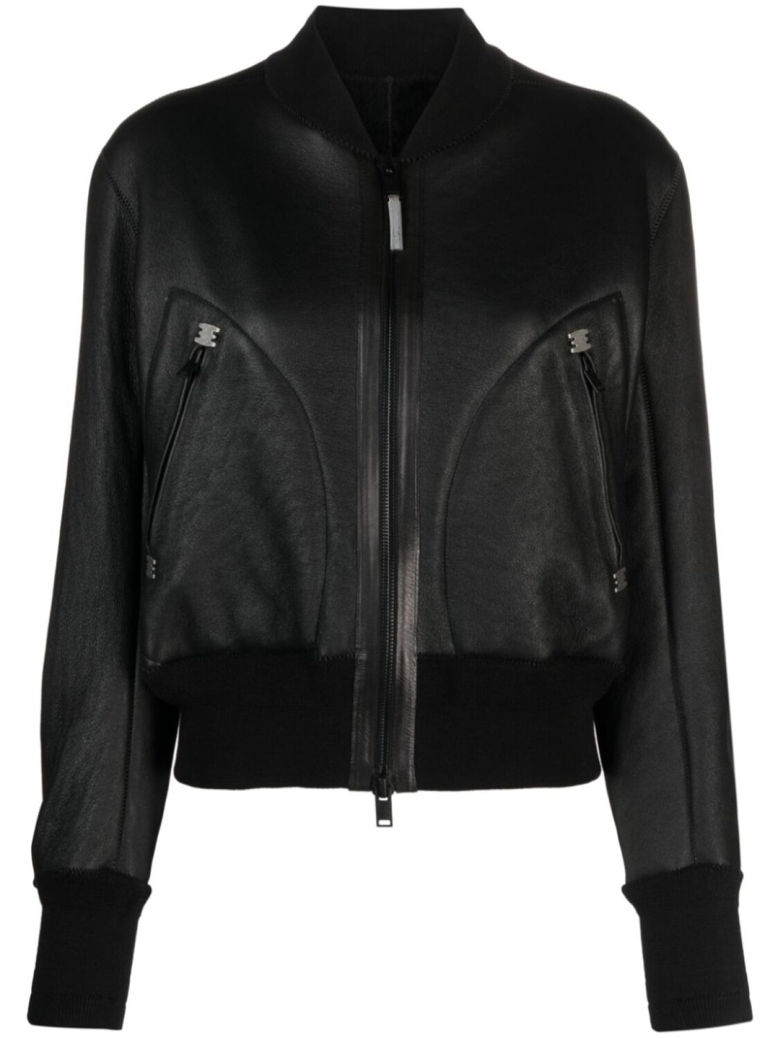 

Isaac Sellam Experience zip-up leather bomber jacket, черный