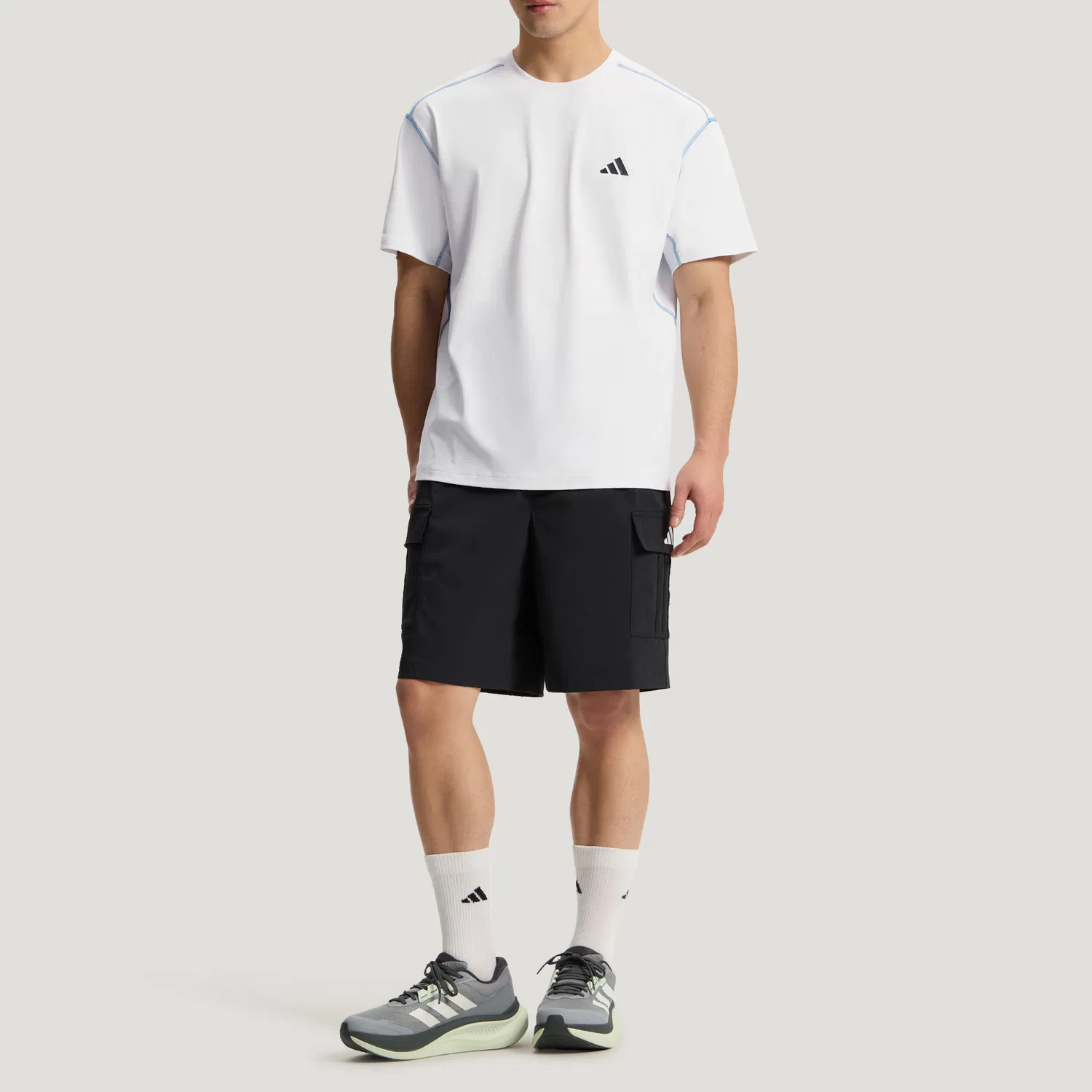 Шорты карго WOVEN, мужские Adidas, Black — фото 4