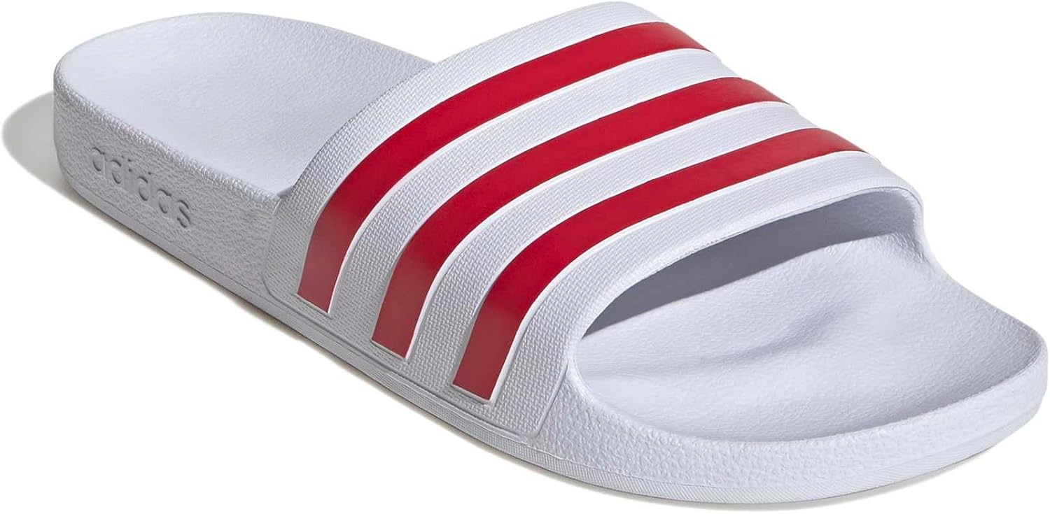 Сандалии adidas Adilette Aqua для взрослых, унисекс, белый/красный — фото 4