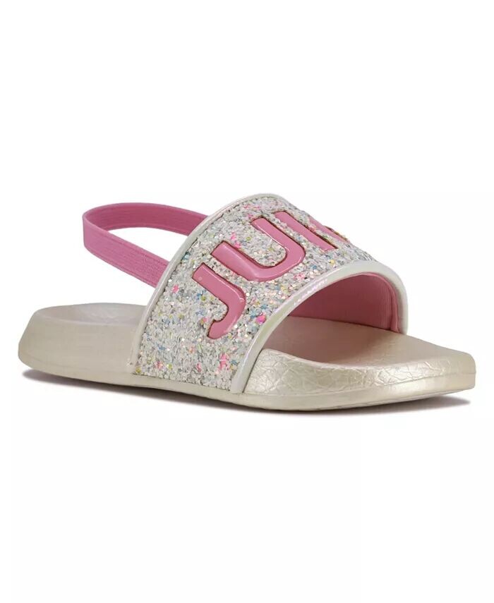 

Шлепанцы Lil Los Alamos для девочек-подростков Juicy Couture, белый