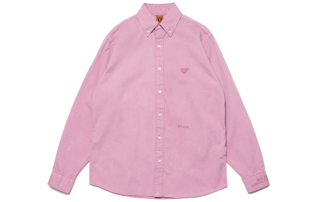 

Рубашка с длинными рукавами, окрашенная пигментами Human Made, розовый