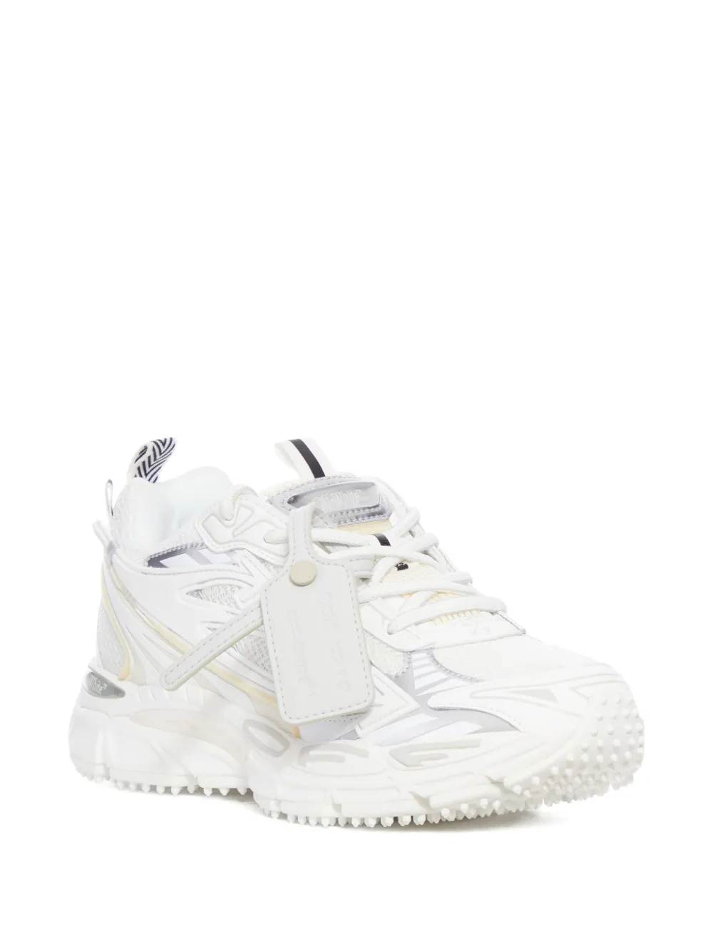 Кроссовки со шнуровкой и кожаной биркой OFF-WHITE, белый — фото 2