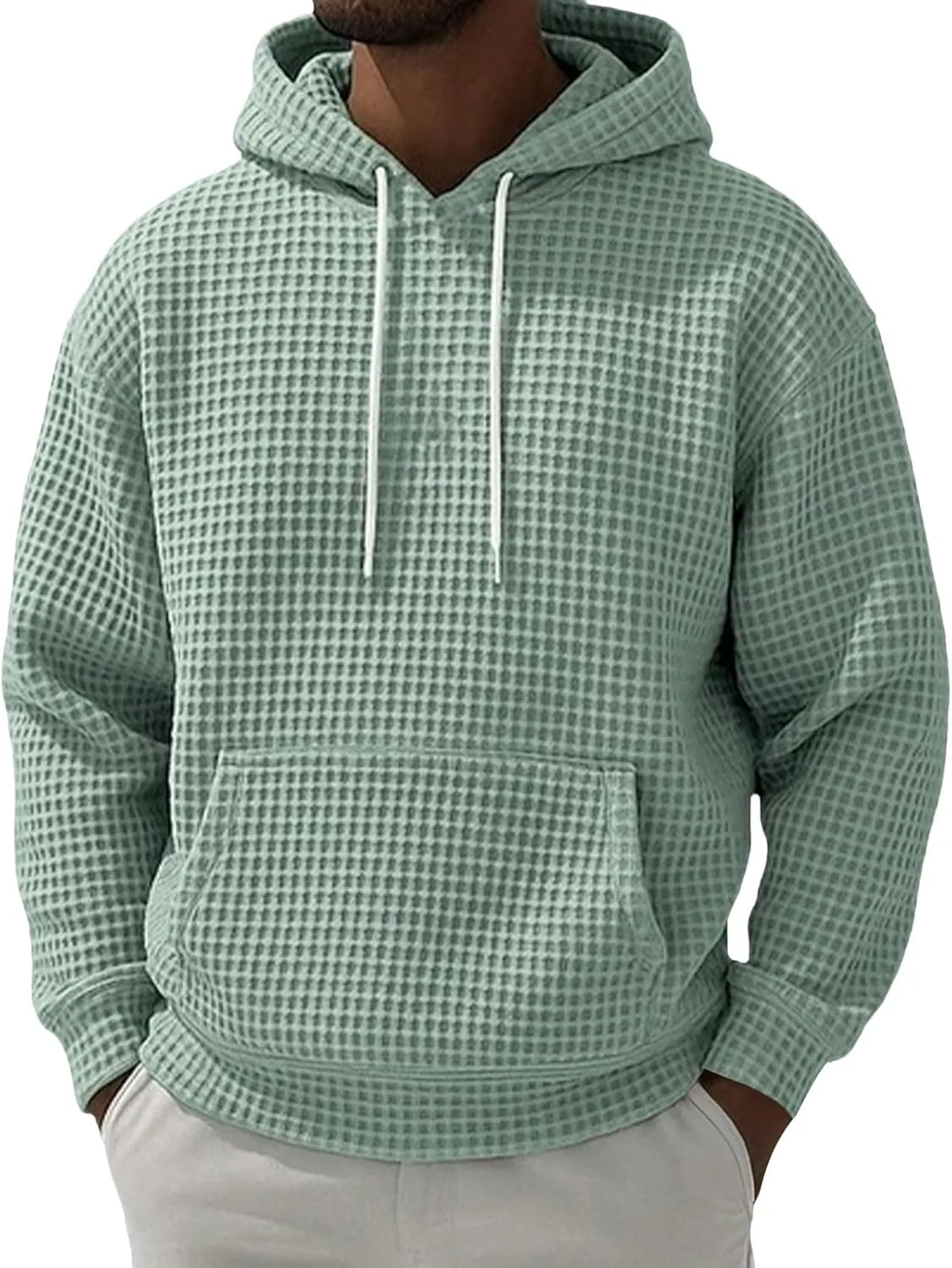 

Мужской худи с капюшоном на молнии Big and Tall, легкий, с кулиской