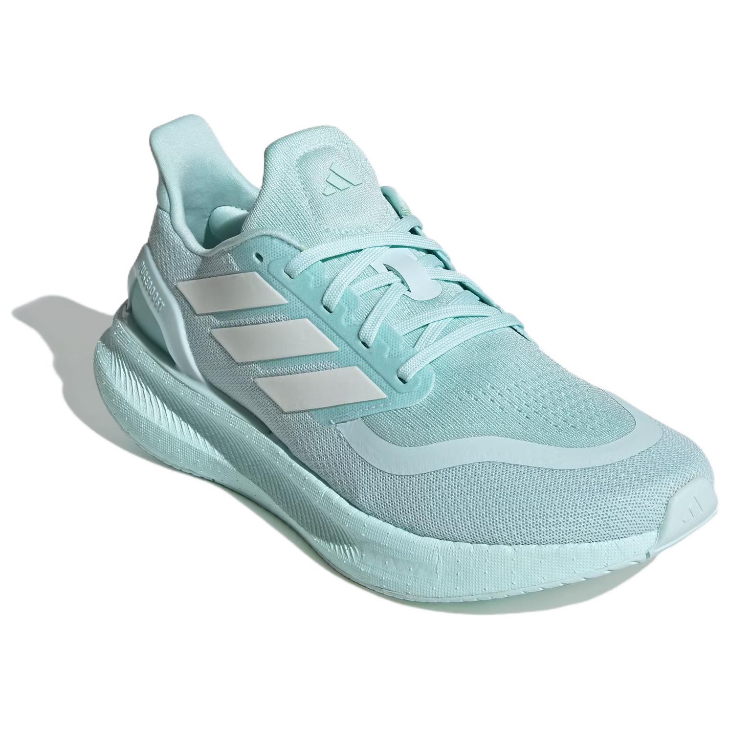 Adidas PUREBOOST 5 противоскользящие износостойкие низкие кроссовки унисекс светло-бирюзового цвета, цвет Light Turquoise — фото 4