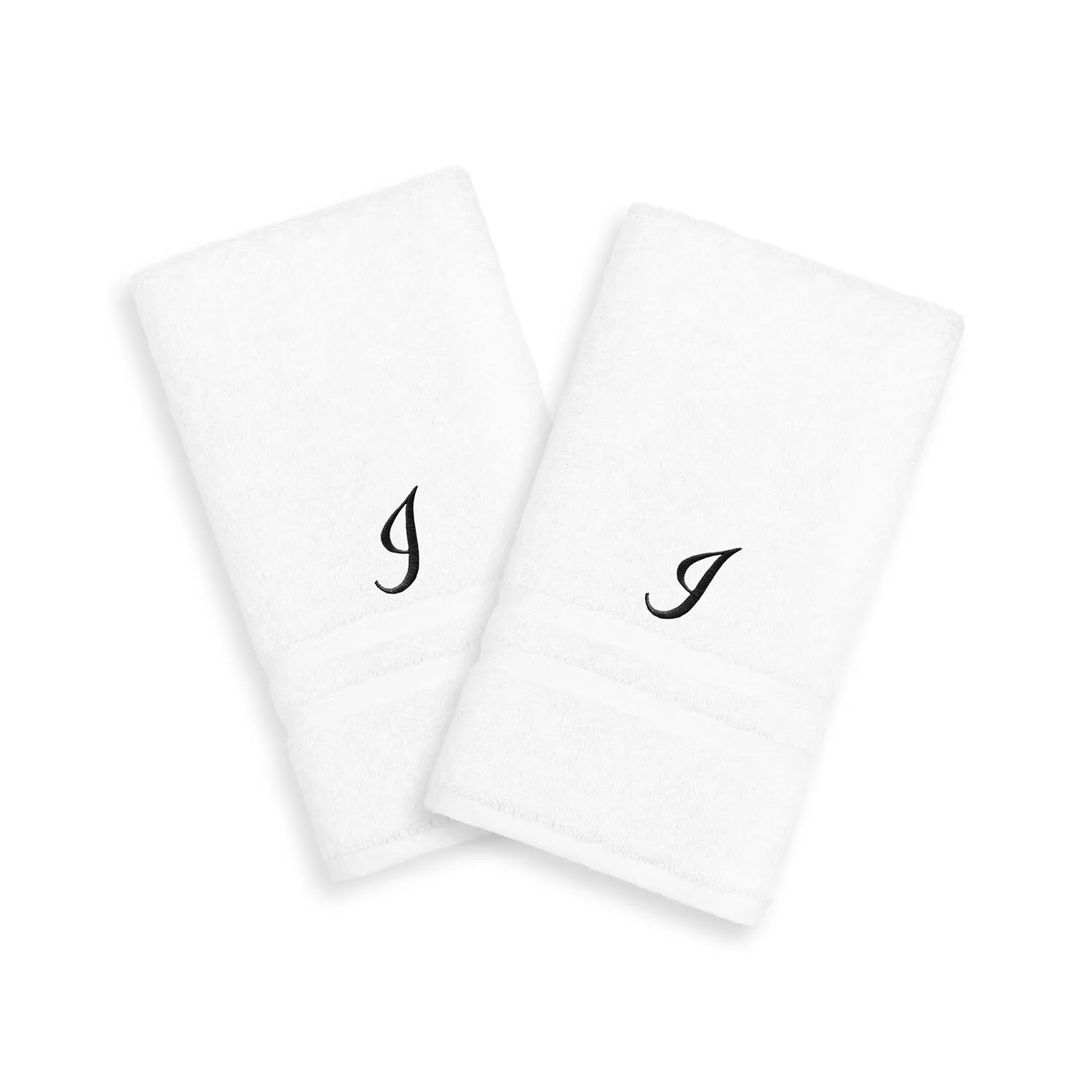 

Linum Home Textiles Black Script Denzi Single Letter Полотенца для рук с монограммой, 2 упаковки