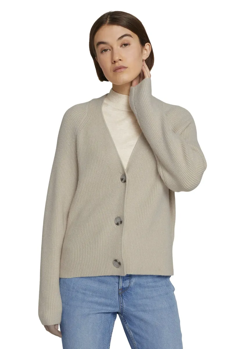 

Джинсовый кардиган TOM TAILOR крупной вязки Tom Tailor Denim, бежевый