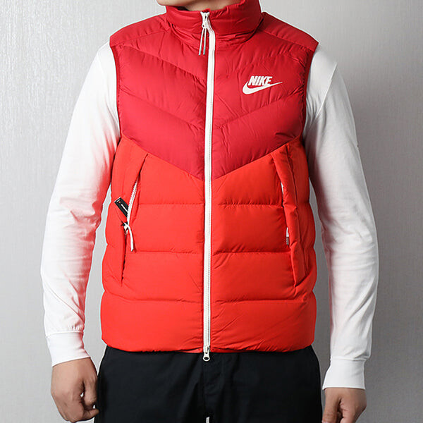 Жилет men's casual sports down vest red Nike, красный — фото 3