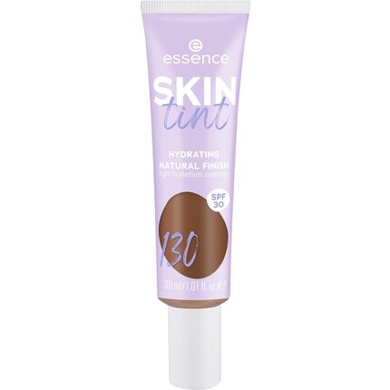 

Essence SKIN Тинт для макияжа № 130 Коричневый Увлажняющий Натуральный Веганский Безмасляный фильтр UVA и UVB SPF 30 Без отдушек 30 мл